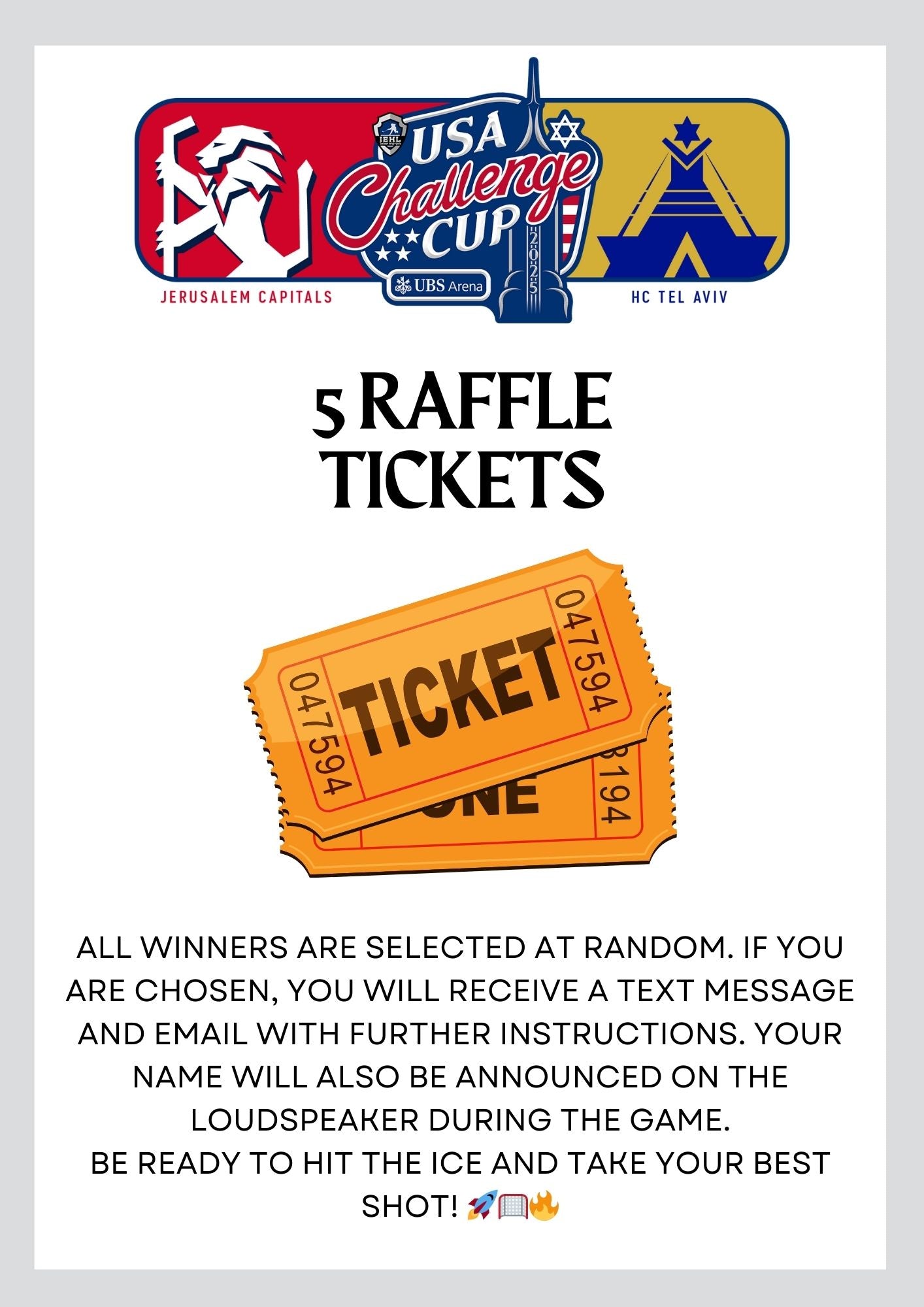 ππ₯ IEHL Intermission Shootout Raffle β Your Chance to Take the Ice & Win BIG! π₯π