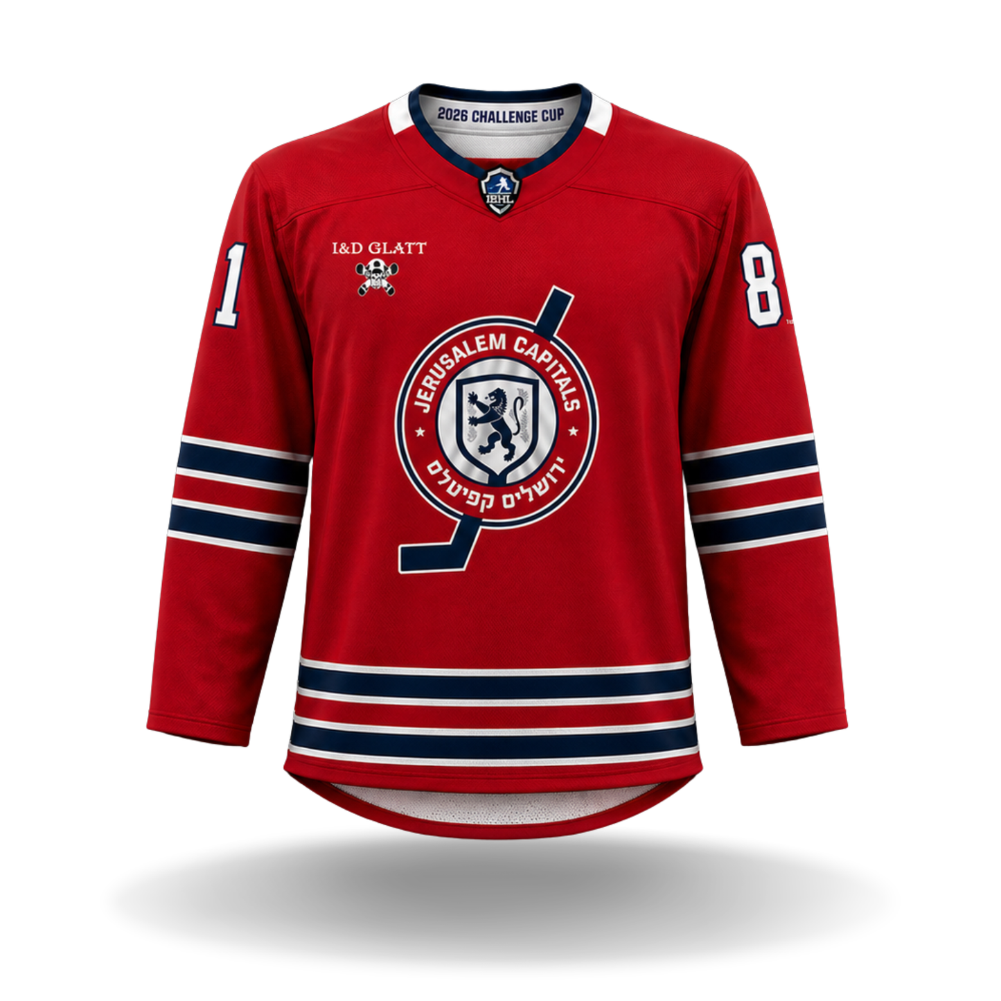 Jerusalem Capitals – 2026 USA Challenge Cup Official IEHL Game Jersey