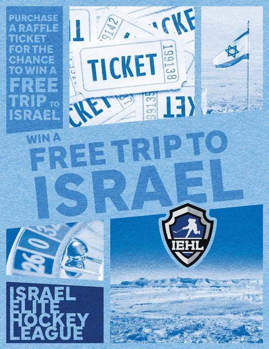 🏒🔥 IEHL  Raffle – Your Chance to Win a Free Trip to Israel!